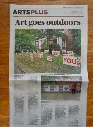 #ART GOES OUTDOORS
Article on the Journal Star by Leslie Renken 